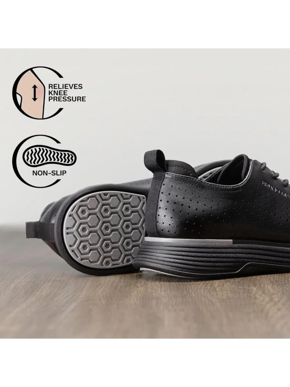 Bruno Marc Men's Black Polyurethane Classic Casual Vibrant Fashion Sneakers